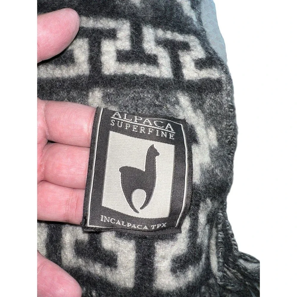 Incalpaca TPX Alpaca Superfine Inca 1 Blanket Throw Geometric Aztec Peruvian